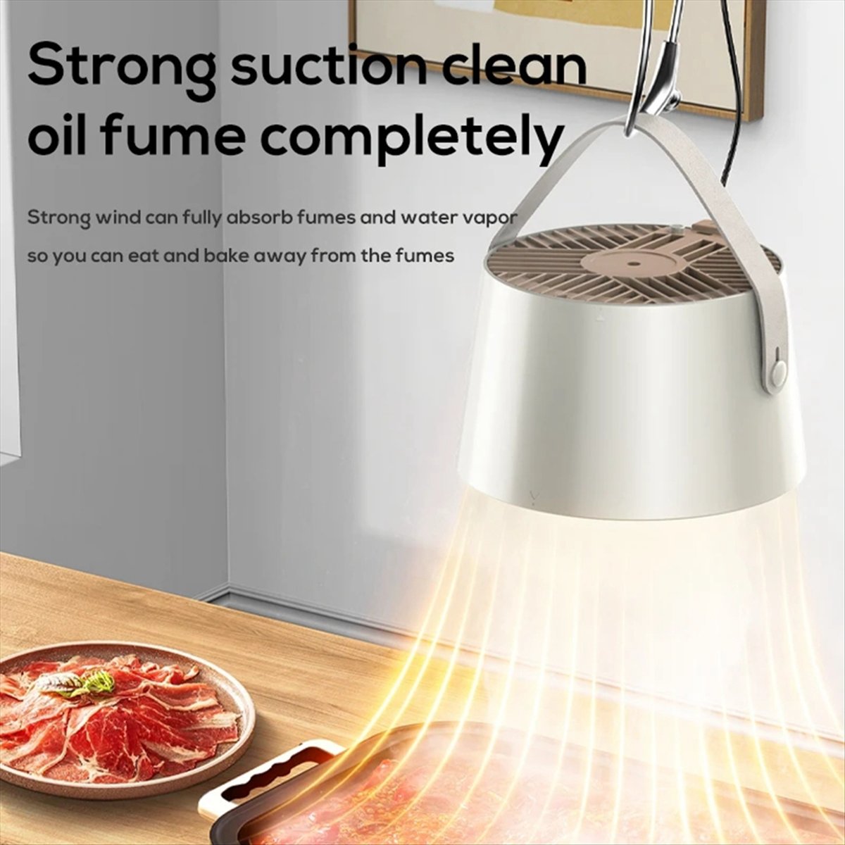 Commercial Kitchen Ventilation - M10K ポータブルレンジフード キッチン排気ファン デスクトップレンジフード 調理用 3段階速度調整付き