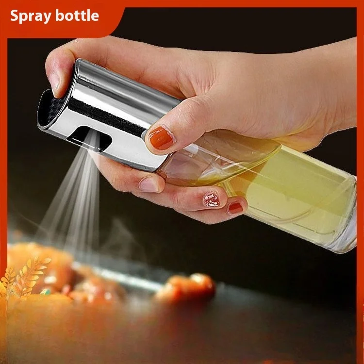 Commercial Kitchen Sprayer - 100 ミリリットルガラスオイルスプレーポット家庭用プレスファインスプレーオイルポットキッチンソース酢調味料ボトルバーベキューオイルスプレーボトル