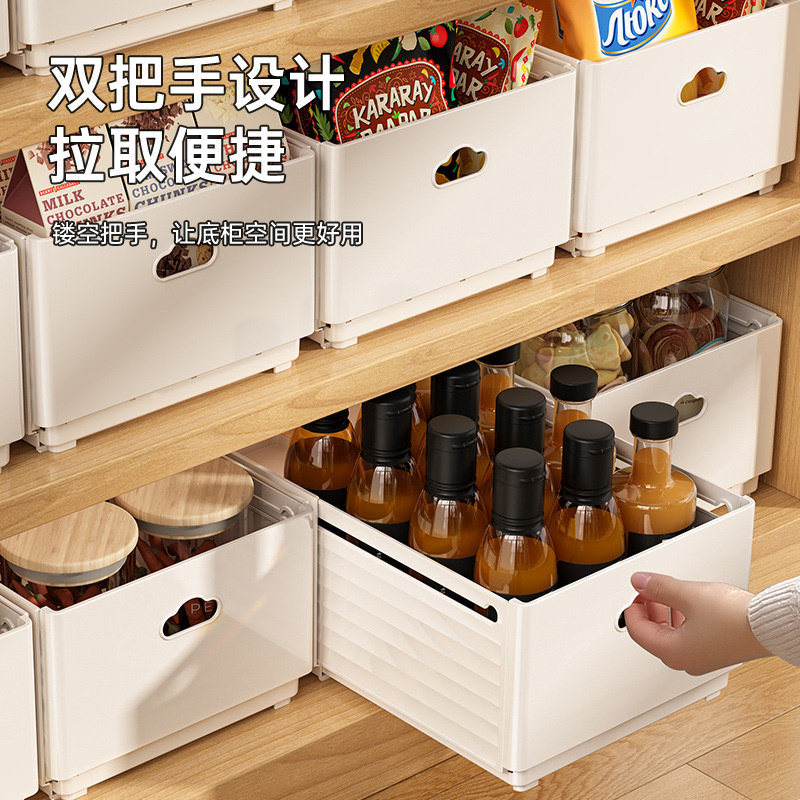 Commercial Kitchen Utensil Organizer - 新しい伸縮式引き出しオーガナイザー、長さ調整可能なキャビネット収納ボックス、積み重ね可能なキッチンオーガナイザー、家庭用整理収納ボックス