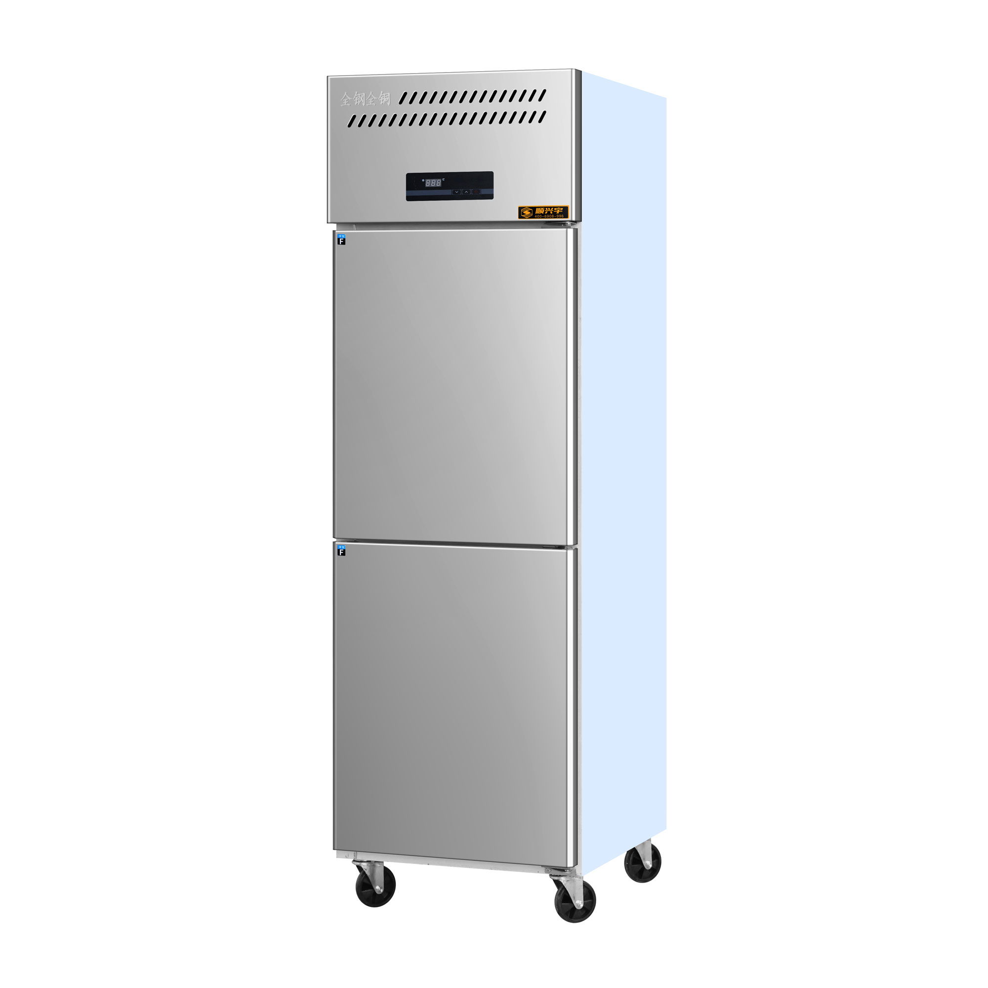 Commercial Kitchen Door - 業務用高性能6ドアステンレス製縦型冷凍冷蔵庫（レストラン厨房向け）