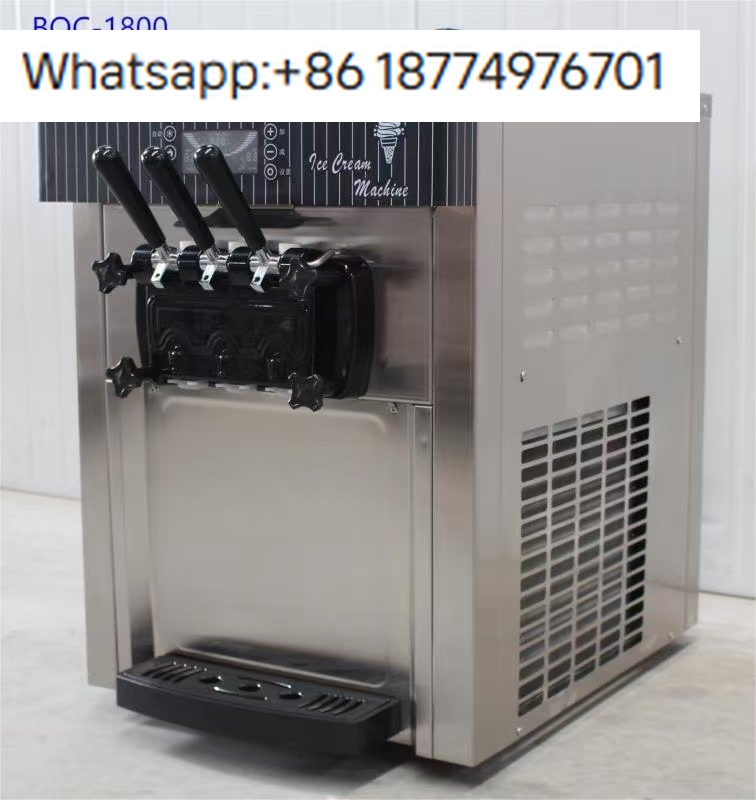 Soft Serve Ice Cream Machine - アイスクリームメーカー 20-28L/h 3種フレーバー 業務用自動卓上ヨーグルト製造ソフトクリームマシン ビジネス価格