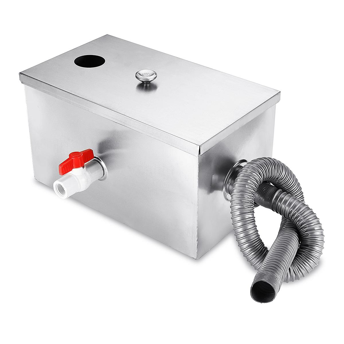 Commercial Kitchen Grease Trap - ステンレス鋼グリーストラップ、油水分離器、レストランキッチン排水処理ツール、8ポンド、350*200*200mm