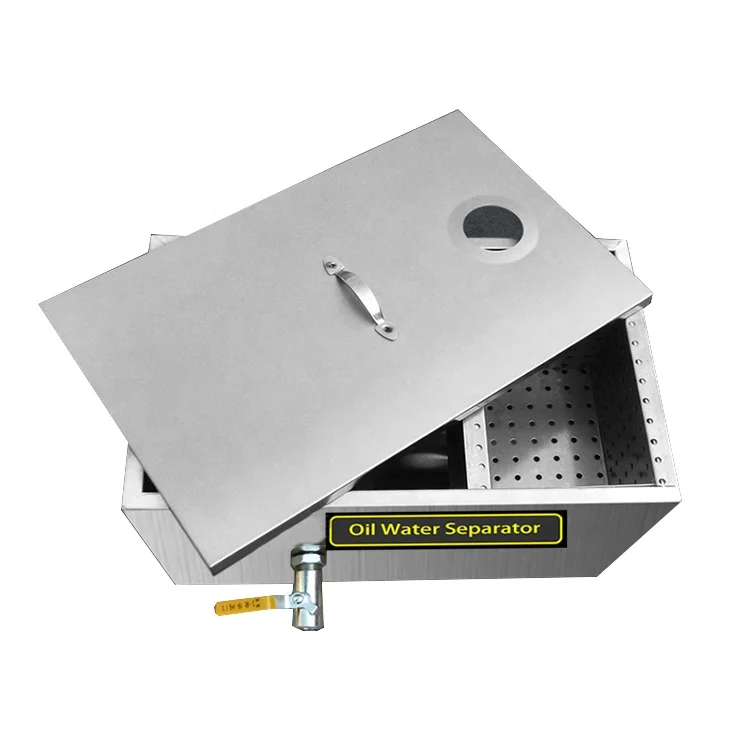 Commercial Kitchen Grease Trap - 油水分離器/業務用厨房油グリーストラップインターセプター到着ステンレス鋼製新品レストラン用カートン50mm 0.2t/h