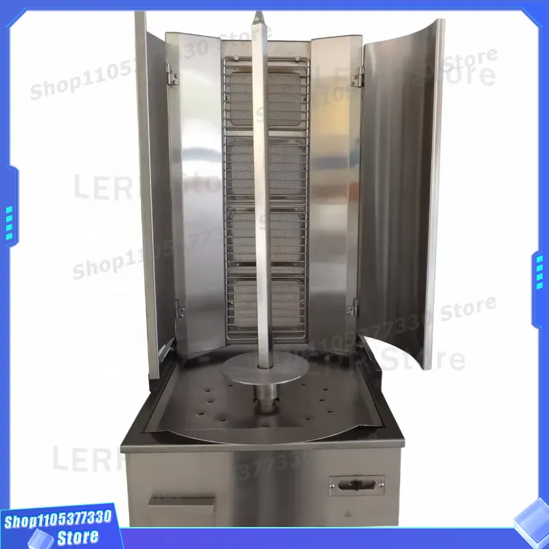 Commercial Kitchen Grill - 業務用ガスシャワルママシン、ホテルレストラン厨房用、垂直回転式グリル、ドネルケバブメーカー、頑丈なステンレス製