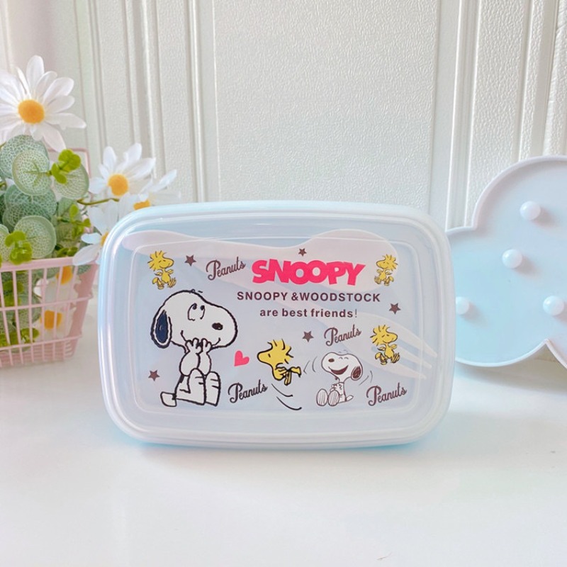 Commercial Kitchen Utensil Organizer - かわいいスヌーピーのランチボックス、スプーンとフォーク付き、漫画ピーナッツスヌーピーの食品保存容器、携帯用密閉弁当箱