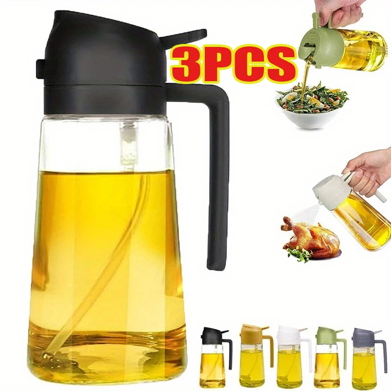 Commercial Kitchen Sprayer - オイルスプレー 2-in-1 プラスチック製 家庭用 キッチンオイルスプレーボトル ネブライジングミスト