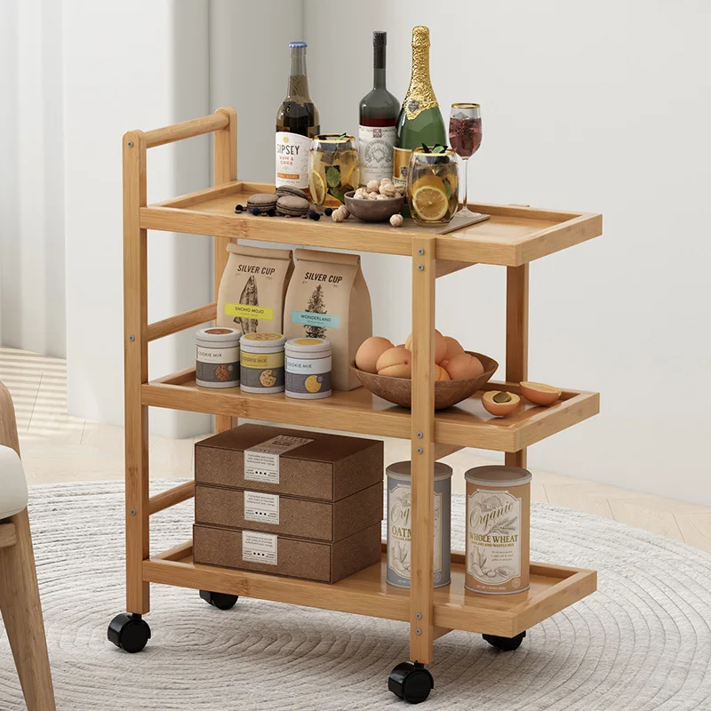 Commercial Kitchen On Wheels - 多層式ハンドカート野菜ラック – レストランやホテル用業務用キッチン棚 – 耐久性の高い食器・食品整理棚（車輪付き）