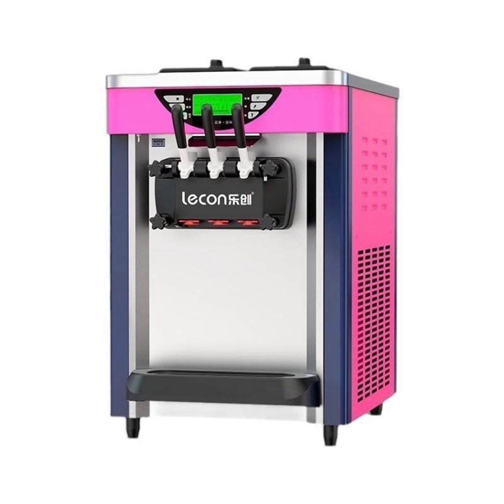 Soft Serve Ice Cream Machine - 業務用ソフトクリームマシン 6.8-8.4ガロン/時 2.1ガロンホッパー 1500-2300W LCDパネル パフ機能付きアラーム
