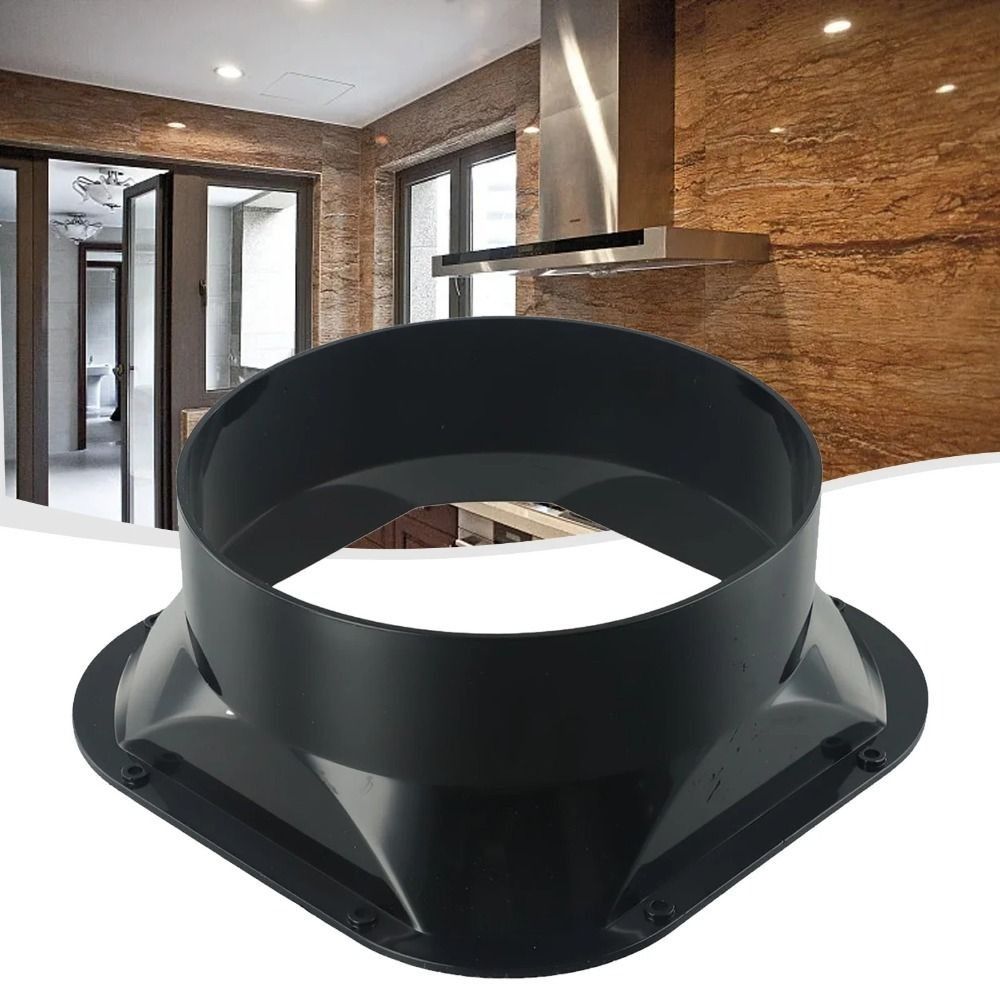 Commercial Kitchen Ventilation - ファン接続 ABS 壁フランジコネクタ黒 100-300 ミリメートル換気パイプジョイント排気パイプコネクタキッチンエアパイプジョイント