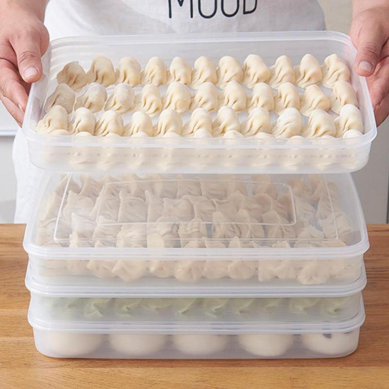 Commercial Kitchen Utensil Organizer - 新製品・キッチン収納ボックス 冷蔵庫オーガナイザー 透明食品容器 トレイ 餃子・果物・野菜・肉・ケーキ用