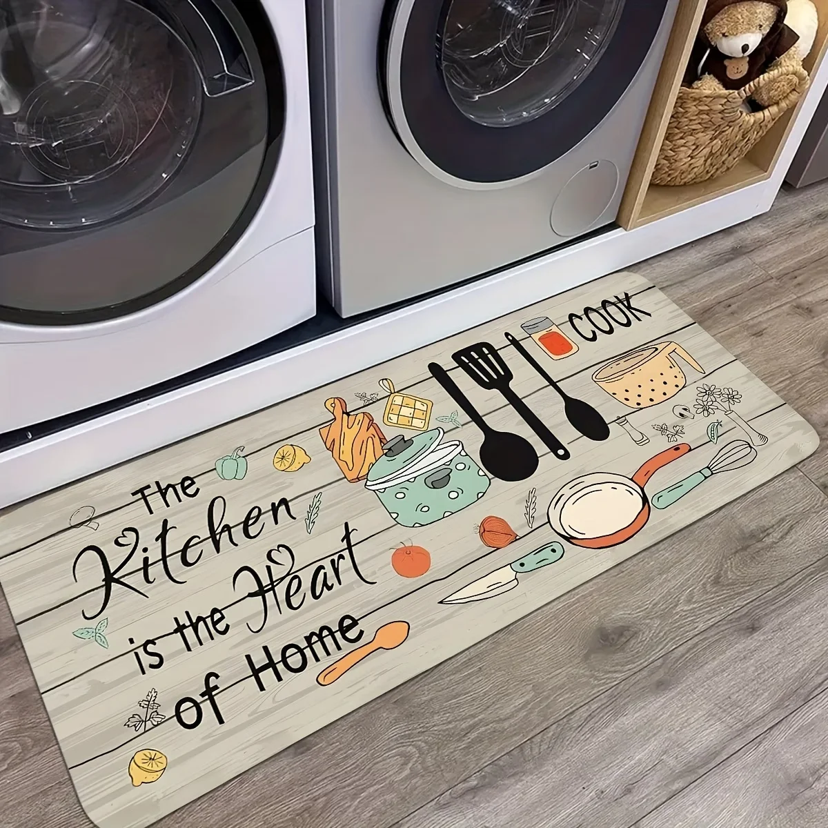 Commercial Kitchen Quotes - かわいいキッチン用品の引用プリントキッチンランナーラグソフトフロアマット