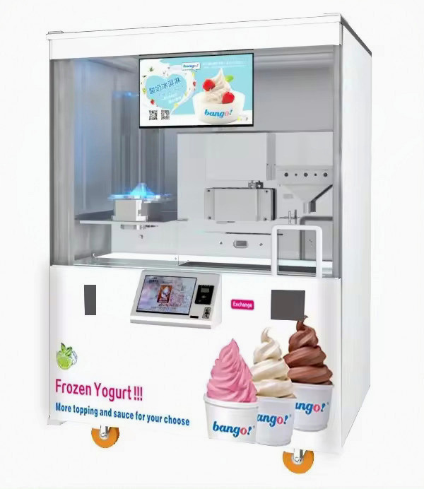 Soft Serve Ice Cream Machine - カスタマイズ可能なソフトクリーム販売機、食品グレードのソフトクリーム自動販売機、簡単操作、販売するためのビジネスアイデア