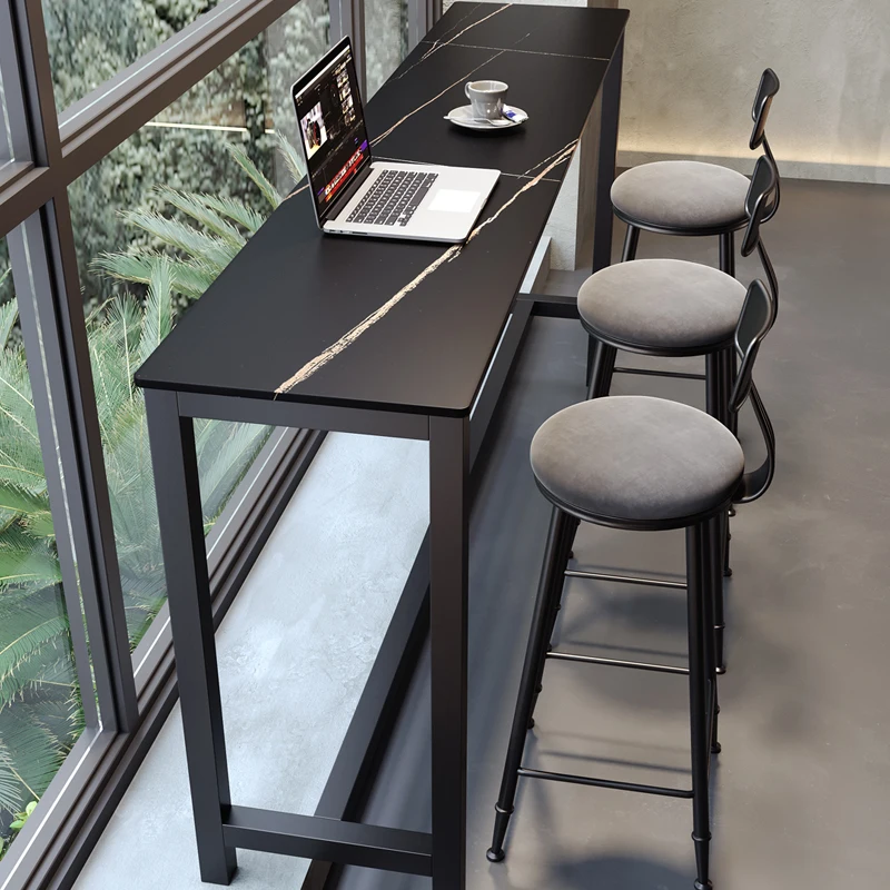 Commercial Kitchen Wall Tiles - 北欧風バルコニーバーテーブル サルーンキッチン 壁に寄りかかるロングカクテルバーテーブル ミルクハイコーヒー家具 メサFYBT