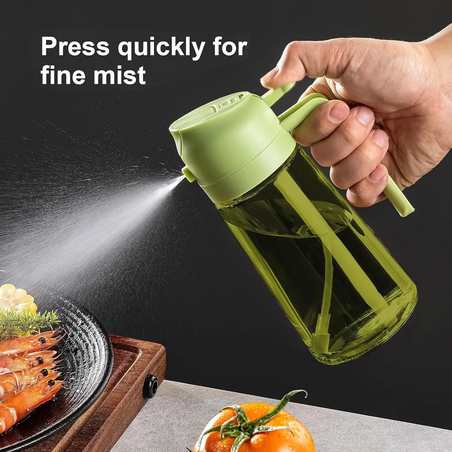 2in1 黒ガラスオリーブオイルスプレー遮光オイルディスペン - Commercial Kitchen Sprayer のレビューと価格