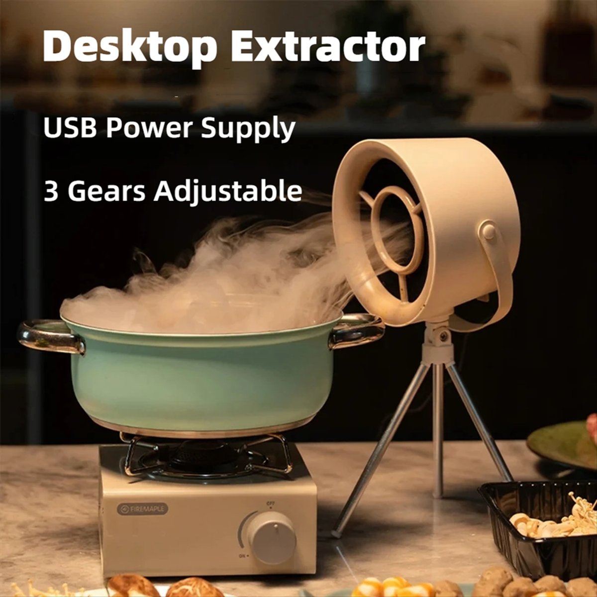 M10K ポータブルレンジフード キッチン排気ファン デスク - Commercial Kitchen Ventilation のレビューと価格