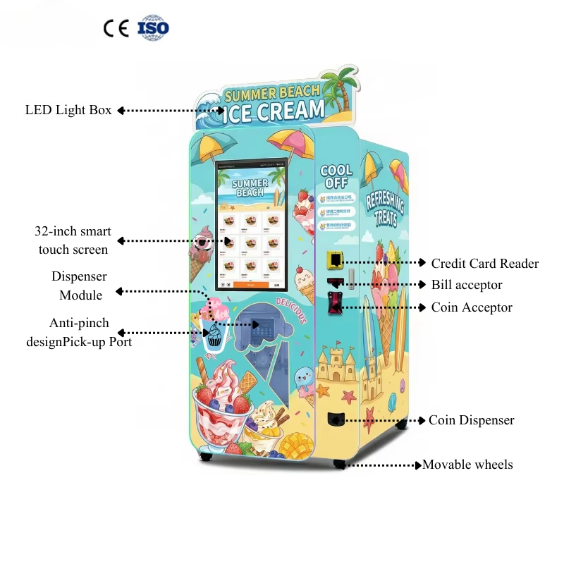 アイスクリーム自動販売機 ソフトクリームディスペンサー スマ - Soft Serve Ice Cream Machine のレビューと価格