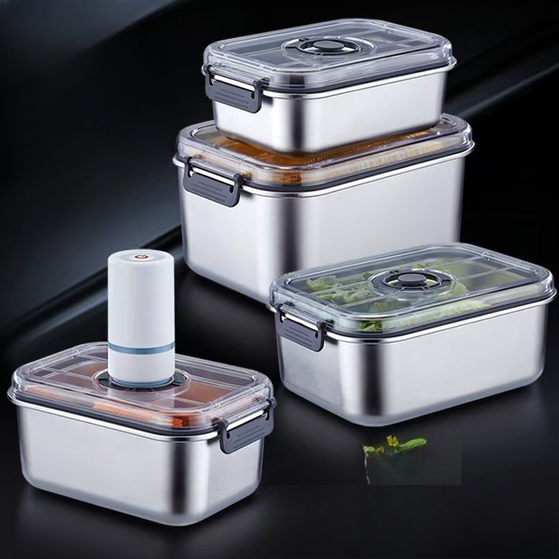 ステンレス製真空フードコンテナ、気密キッチン収納、野菜、果物 - Commercial Kitchen Utensil Organizer のレビューと価格