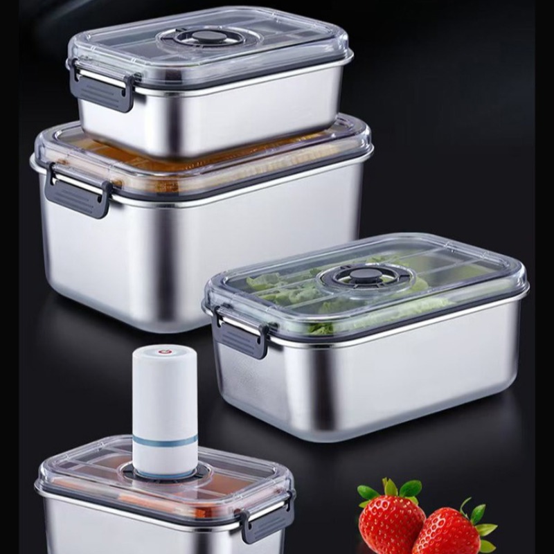 ステンレス製真空フードコンテナ、気密キッチン収納、野菜、果物 - Commercial Kitchen Utensil Organizer のレビューと価格
