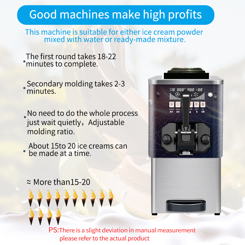 業務用卓上型単一フレーバーソフトクリーム自動販売機 - Soft Serve Ice Cream Machine のレビューと価格