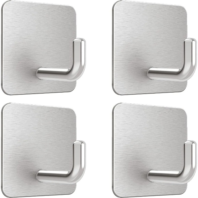 4個入り ノードリル式 粘着ステンレスフック 強力 バスルー - Commercial Kitchen Utensil Organizer のレビューと価格