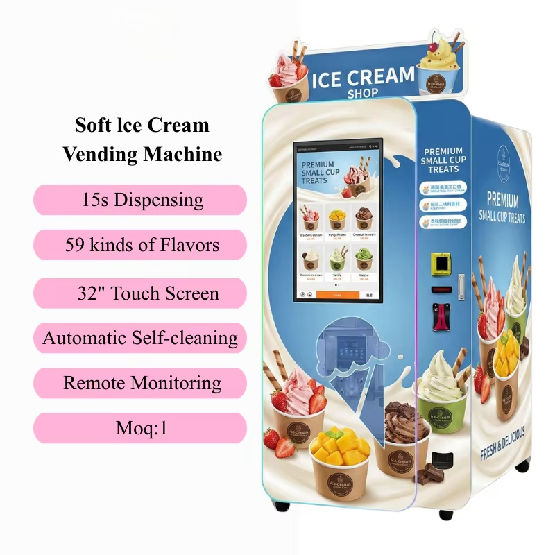 カスタマイズ可能なソフトクリーム自動販売機、セルフサービス、 - Soft Serve Ice Cream Machine のレビューと価格