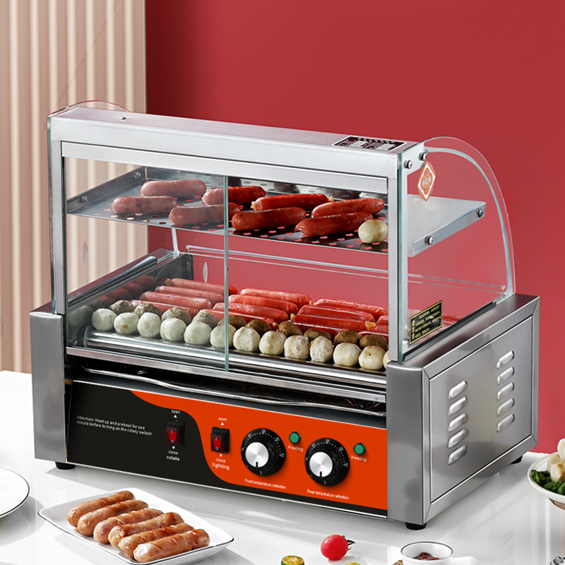 業務用電気ステンレス製ホットドッグ＆ソーセージグリルマシン7 - Commercial Kitchen Grill のレビューと価格