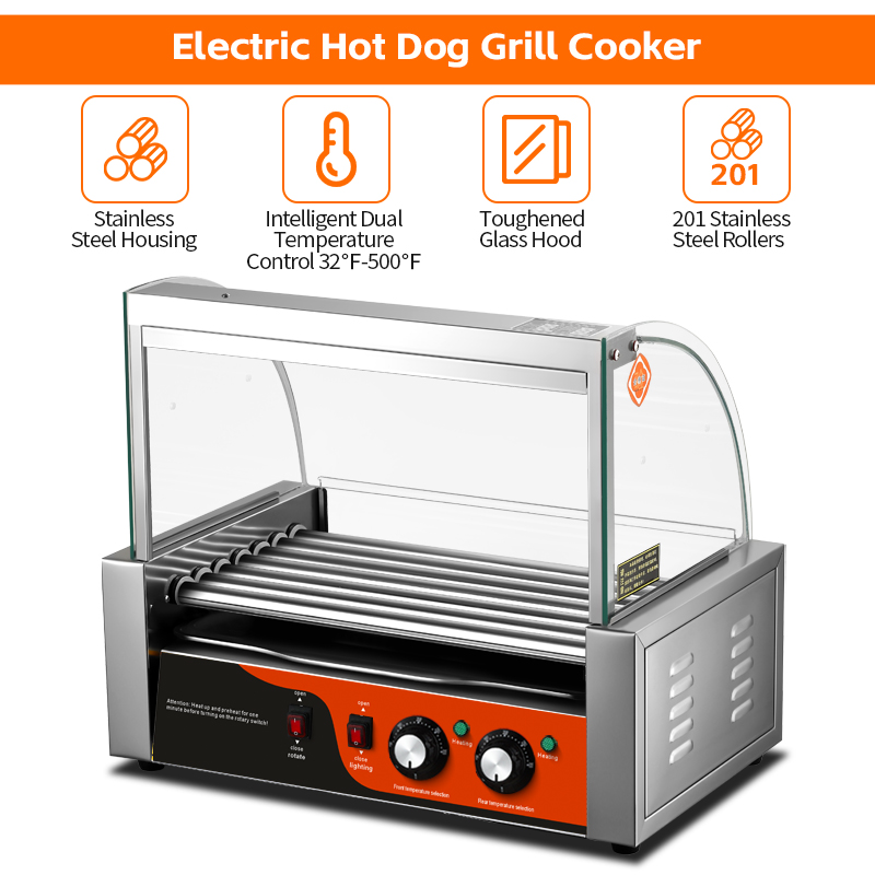 業務用電気ステンレス製ホットドッグ＆ソーセージグリルマシン7 - Commercial Kitchen Grill のレビューと価格