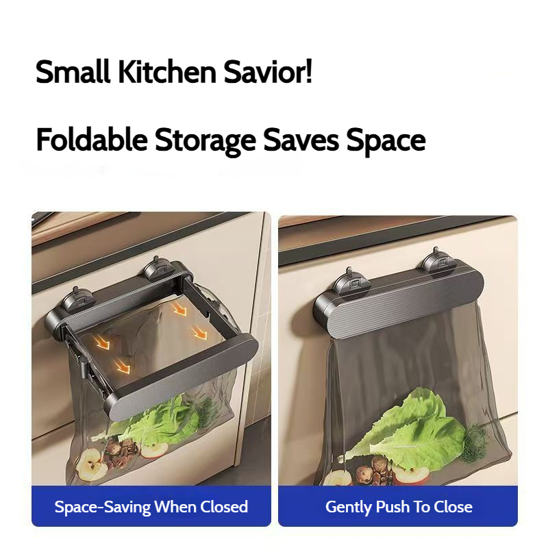家庭用折りたたみ式キッチン吸盤ゴミ箱ラック、ポータブルキャビ - Commercial Kitchen Door のレビューと価格