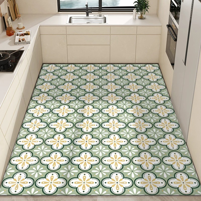 キッチンカーペット PVC 防水耐油ノンスリップレザーフロア - Commercial Kitchen Tile Flooring のレビューと価格