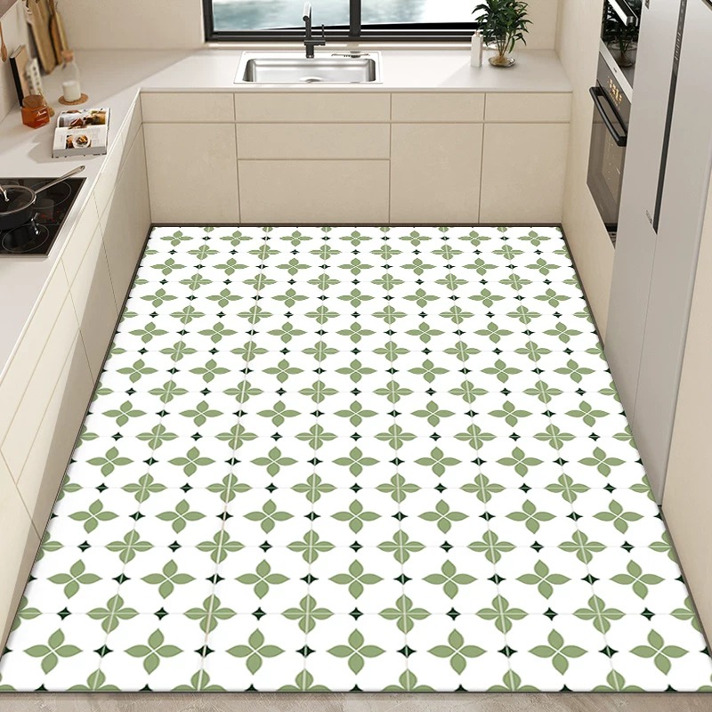 キッチンカーペット PVC 防水耐油ノンスリップレザーフロア - Commercial Kitchen Tile Flooring のレビューと価格