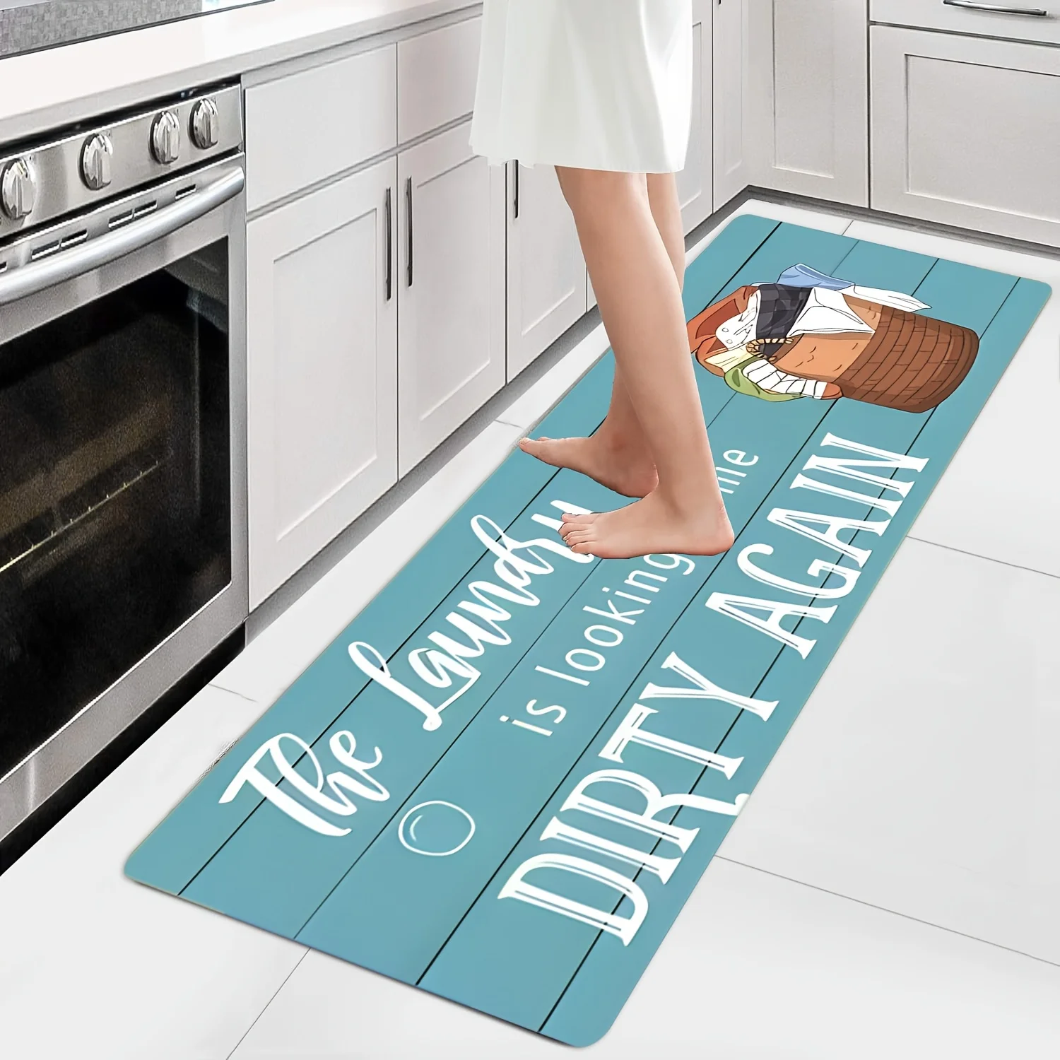 面白いランドリーの名言プリントキッチンランナーラグ、ランドリ - Commercial Kitchen Quotes のレビューと価格