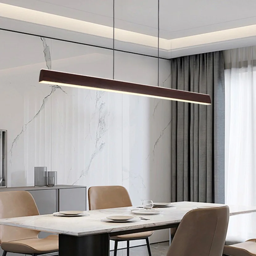 クルミ Led ペンダントライトロングストリップダイニングル - Commercial Kitchen Island のレビューと価格