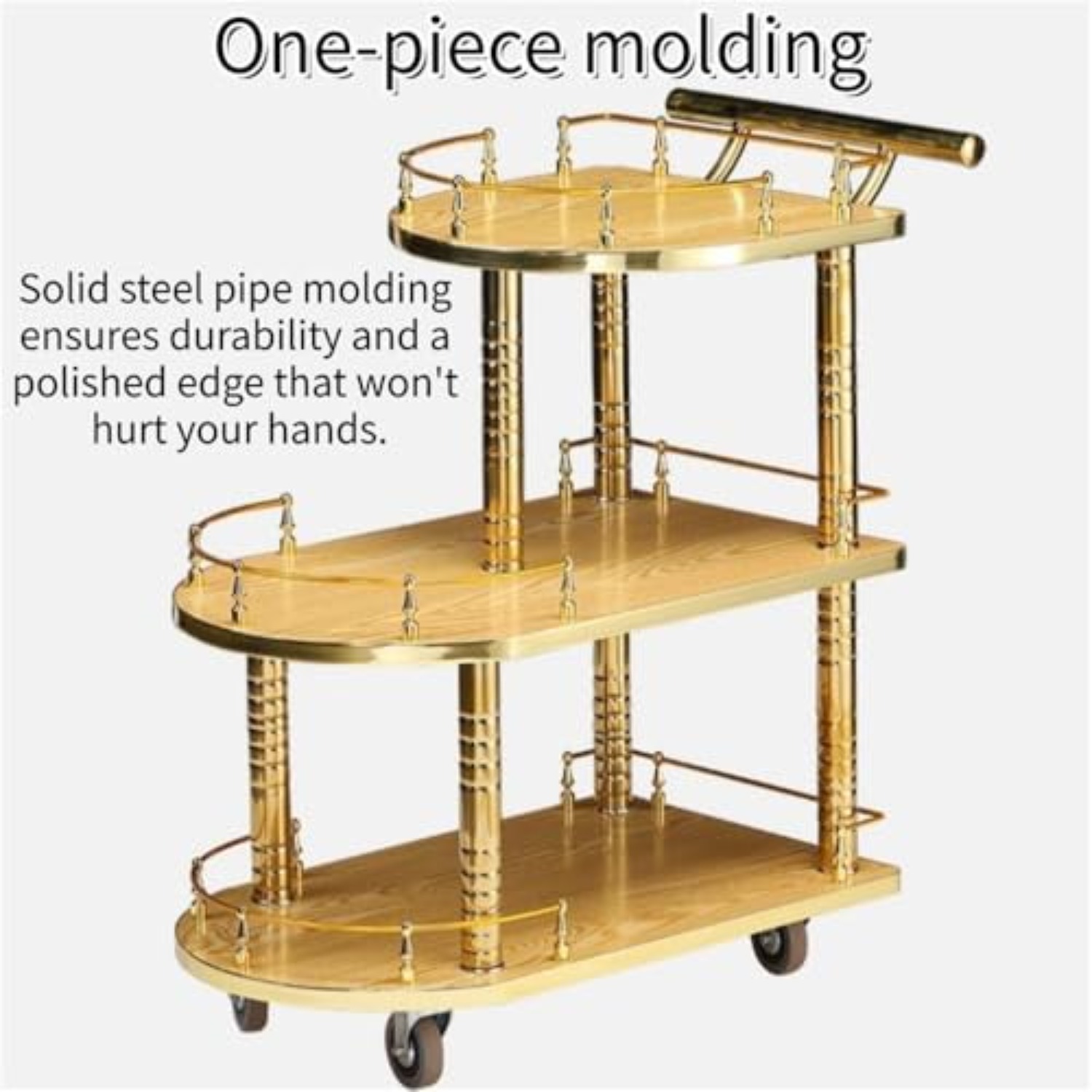 3段バーカート、車輪付きレストランユーティリティカート（赤） - Commercial Kitchen On Wheels のレビューと価格