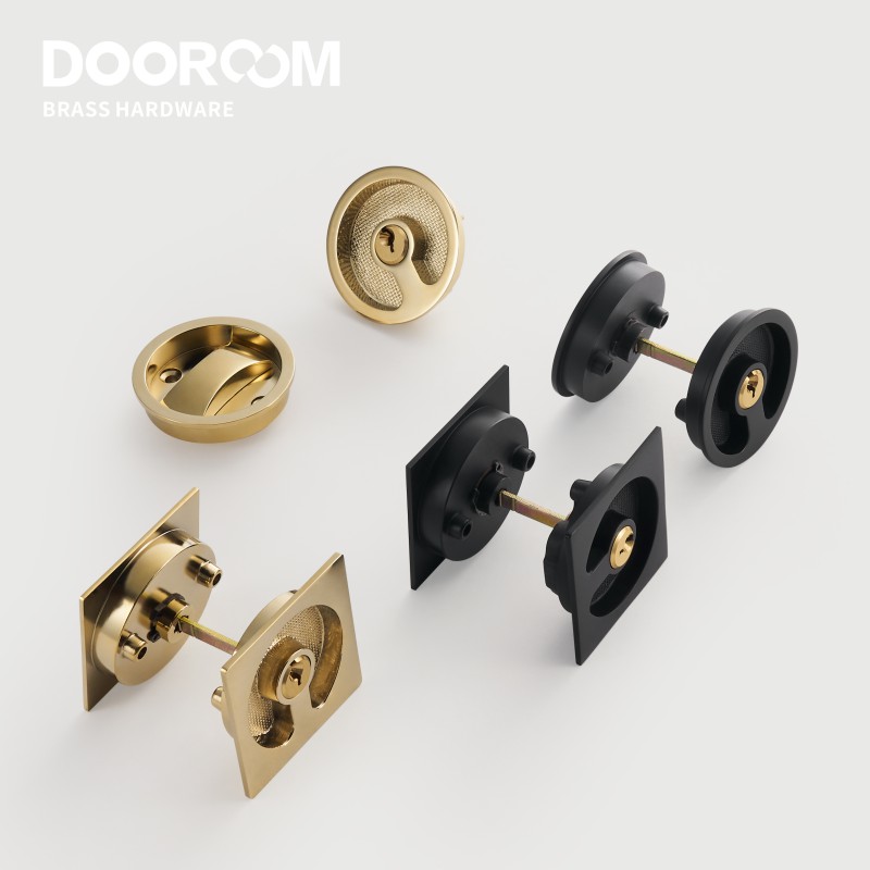 ドアロックセット真鍮引き戸ハンドルキッチンバスルームウッドド - Commercial Kitchen Door のレビューと価格