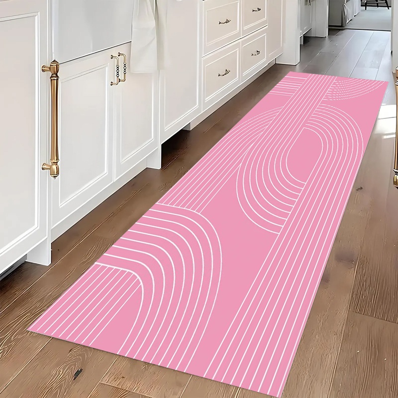 幾何学模様タイルランナーラグ滑り止めロングフロアマット抽象カ - Commercial Kitchen Tile Flooring のレビューと価格