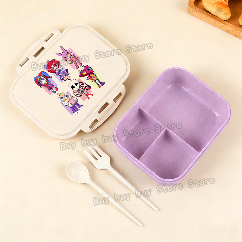 アニメアメージングデジタルサーカスランチボックスポータブル弁 - Commercial Kitchen Utensil Organizer のレビューと価格