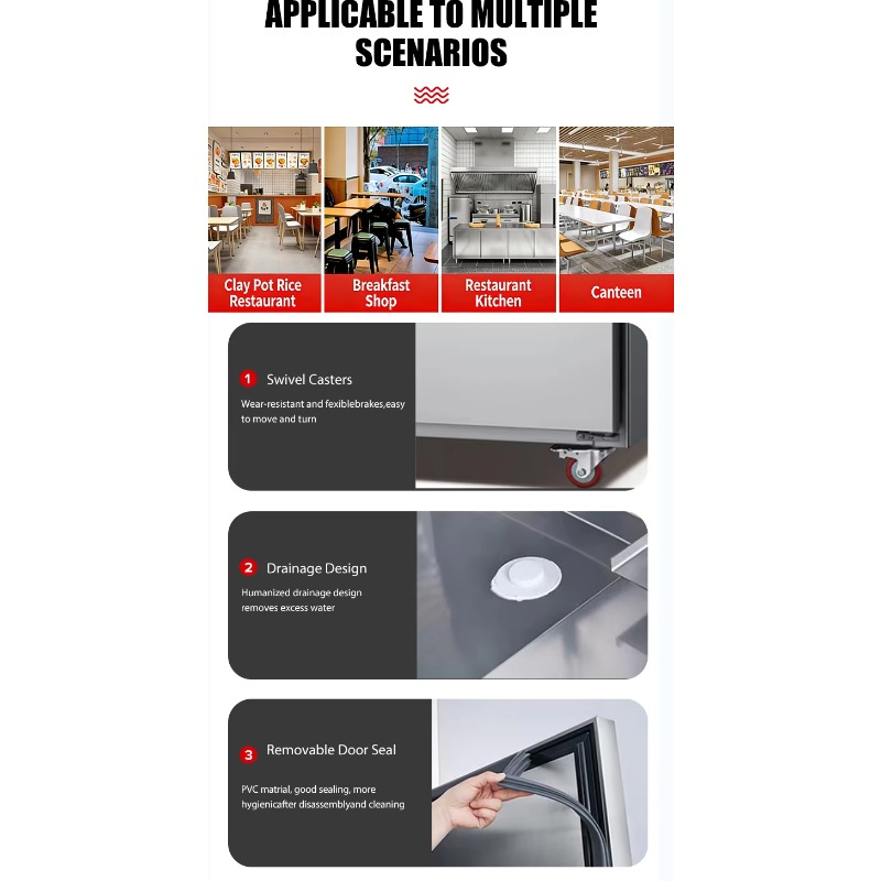 業務用電気式ステンレス製両開き断熱フードウォーマーカート大容 - Commercial Kitchen Door のレビューと価格