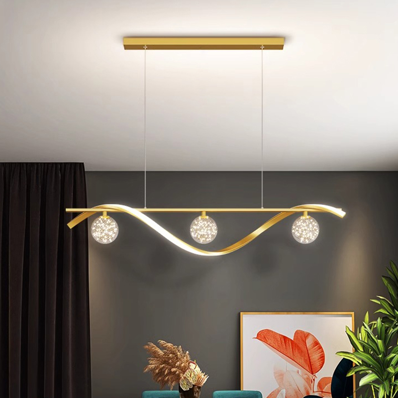 モダンなミニマリスト LED ペンダントランプ調光コーヒーテ - Commercial Kitchen Island のレビューと価格