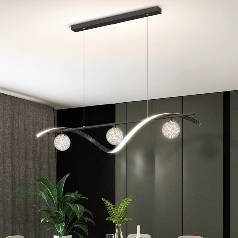 モダンなミニマリスト LED ペンダントランプ調光コーヒーテ - Commercial Kitchen Island のレビューと価格